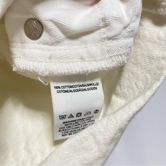 Free People Cream White Denim Shorts with Scarf Tie • 26 - Picture 4 of 5